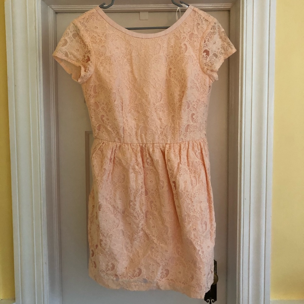 H&M pink lace dress